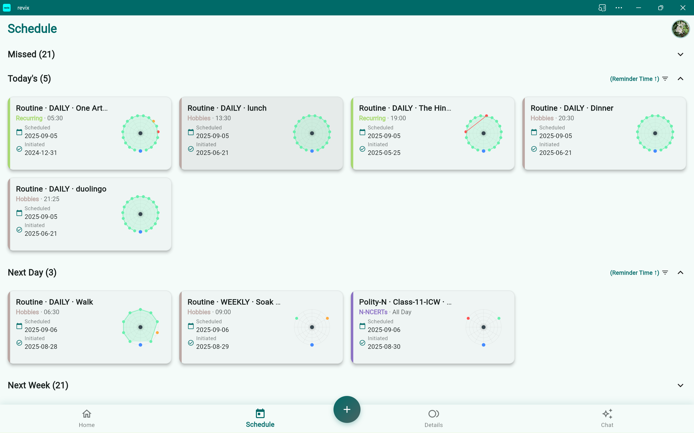Schedule View Light